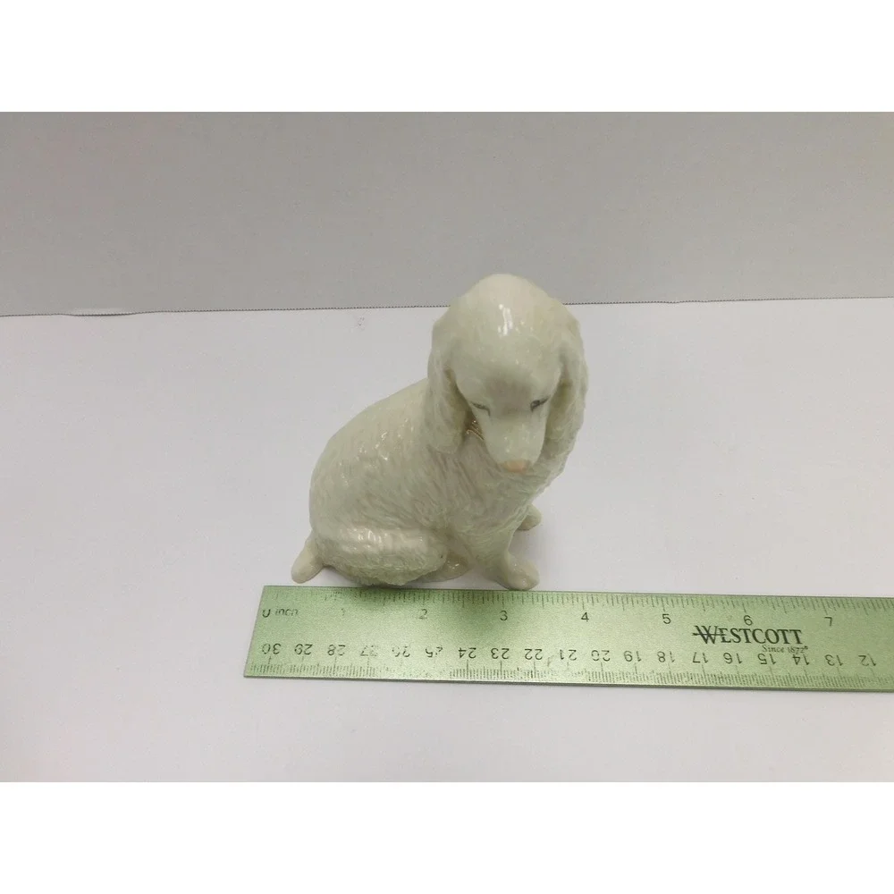 Two Lenox Figurines Cocker-Spaniel w/ Gem Collar & Cat w/Gem Collar DW799
